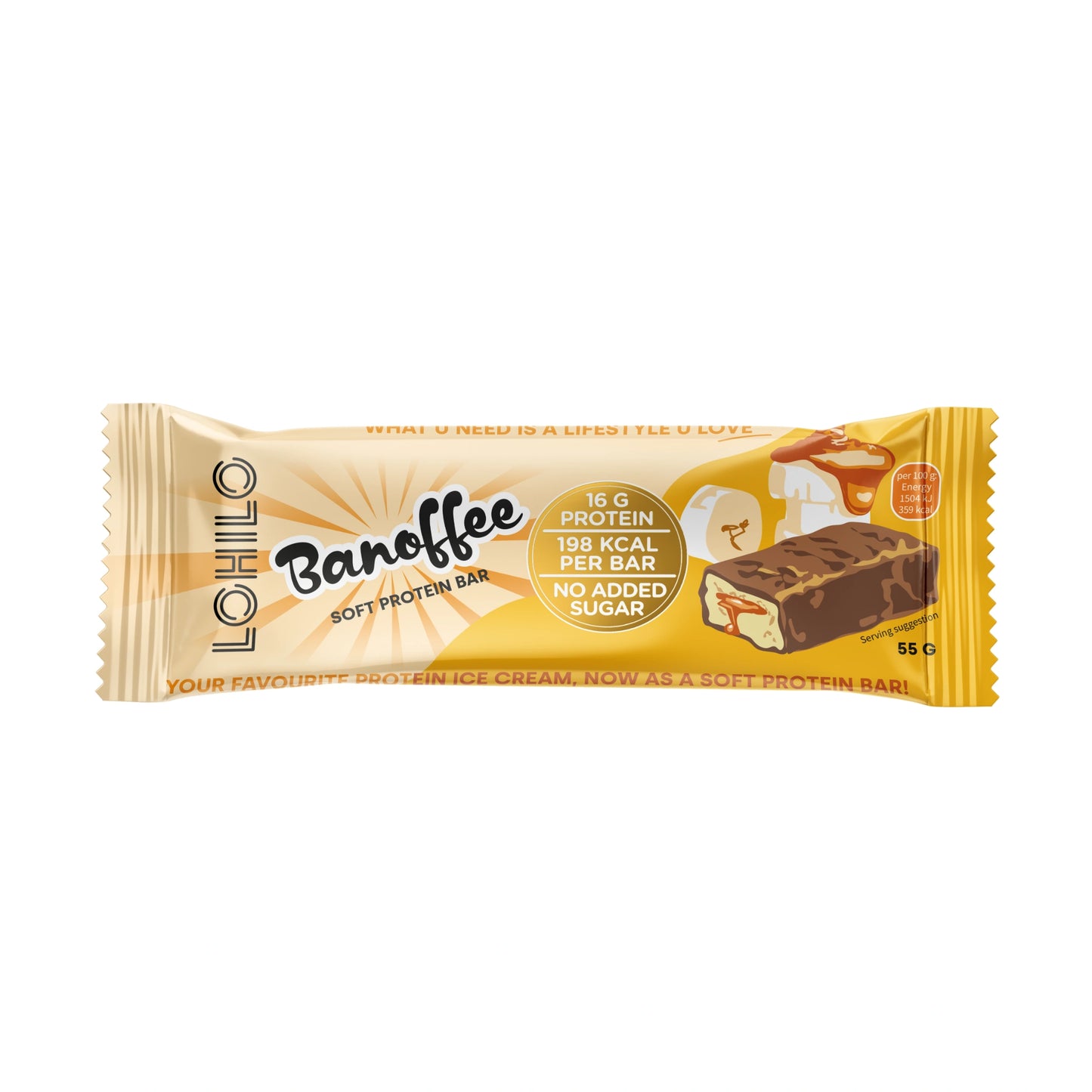 Baltymų batonėlis „banoffee“ 12 x 55g