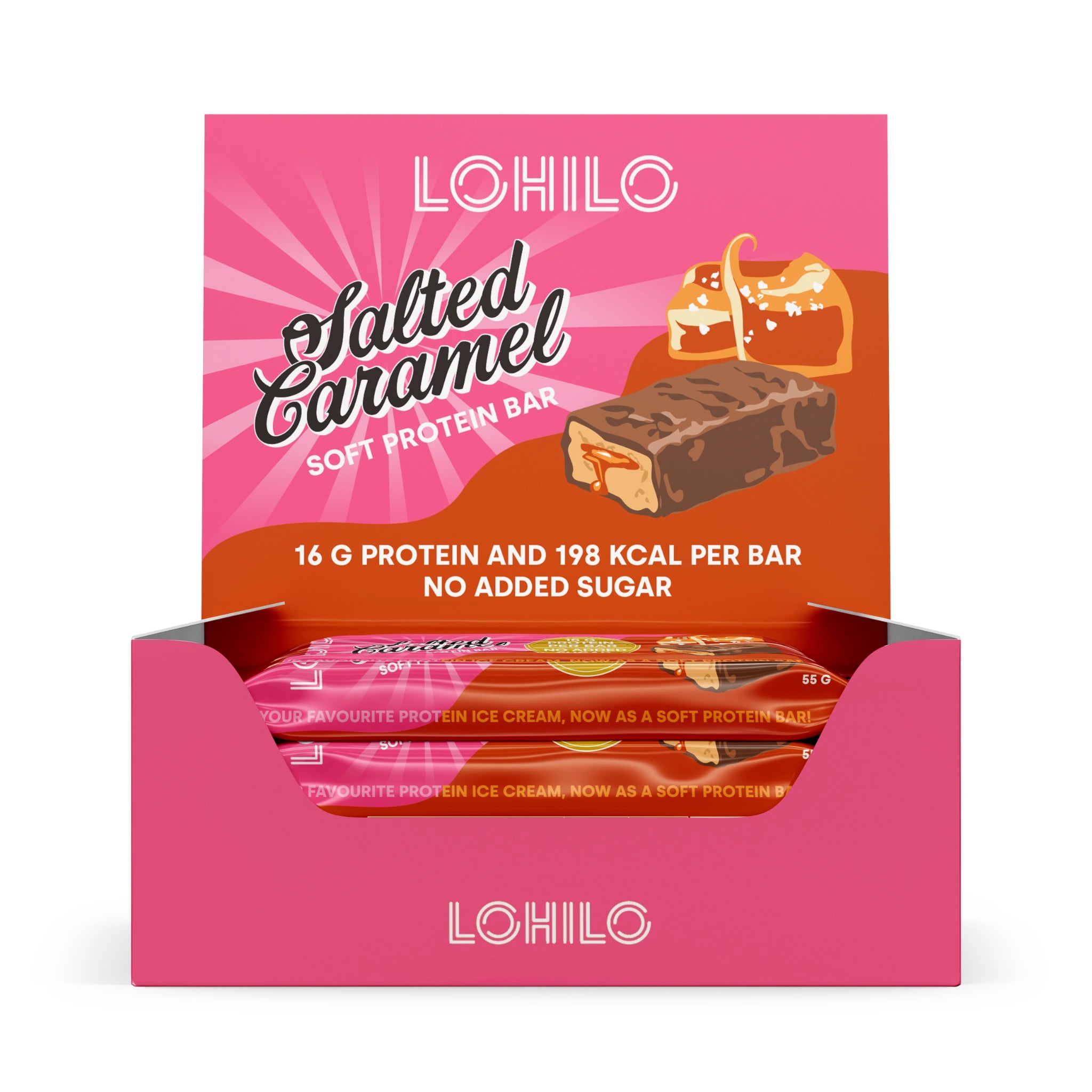 LOHILO Salted Caramel Protein Bar Box of 12