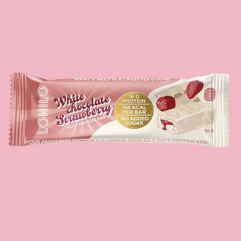 LOHILO White Chocolate Strawberry Protein Bar 55 g