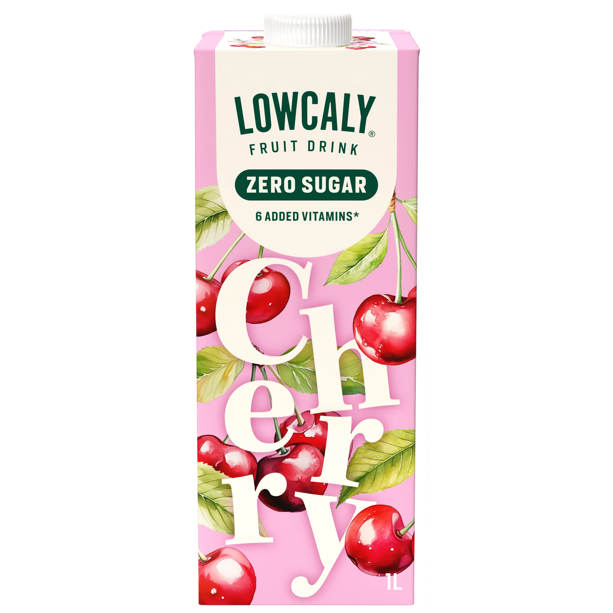 Lowcaly ķiršu bezcukura augļu dzēriens 1L