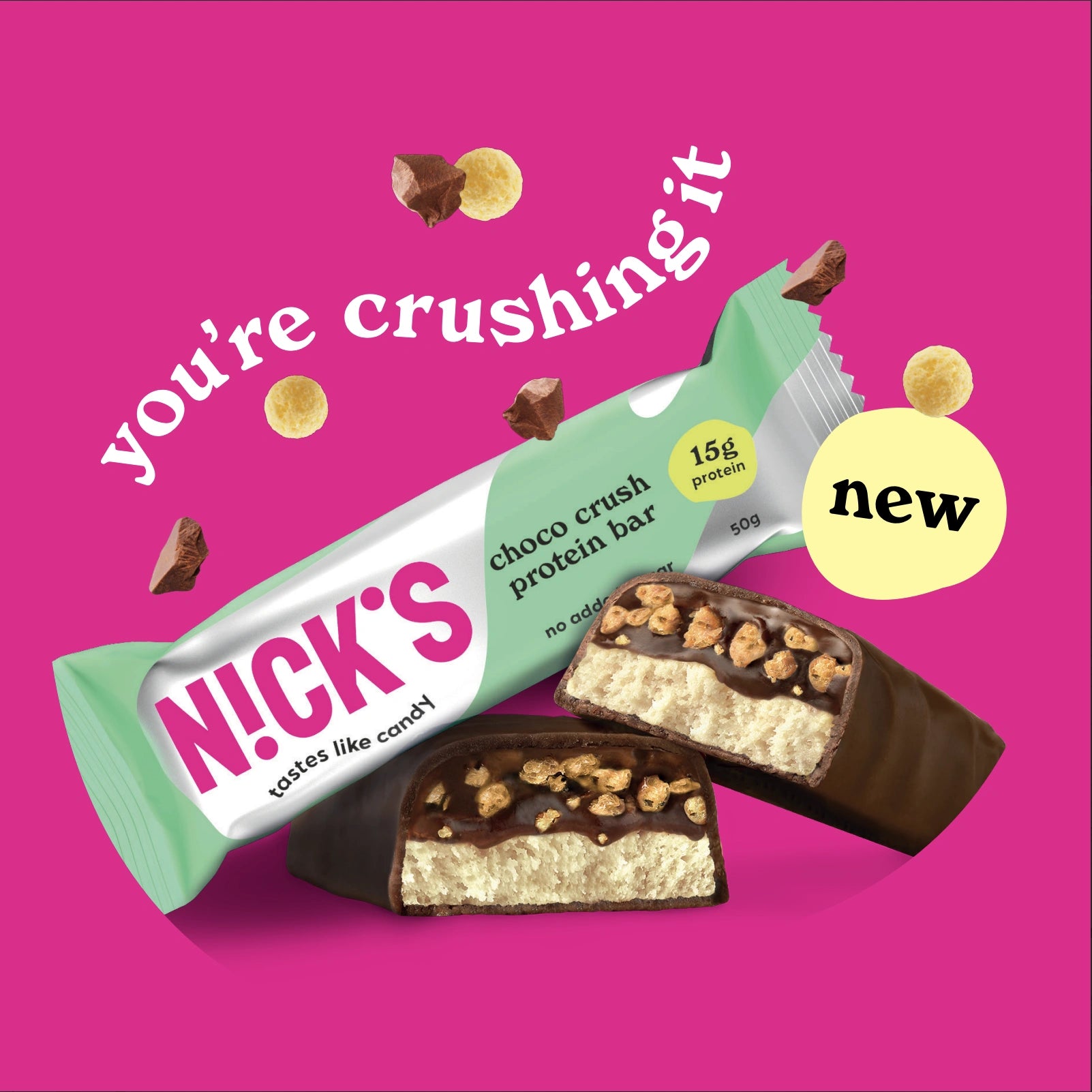 NICK'S Choco Crush Protein Bar Box of 12