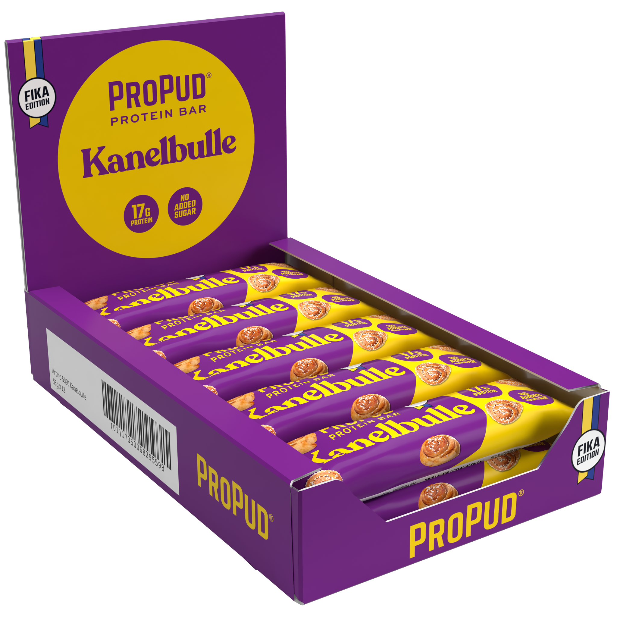 NJIE ProPud Kanelbulle Protein Bar Box of 12