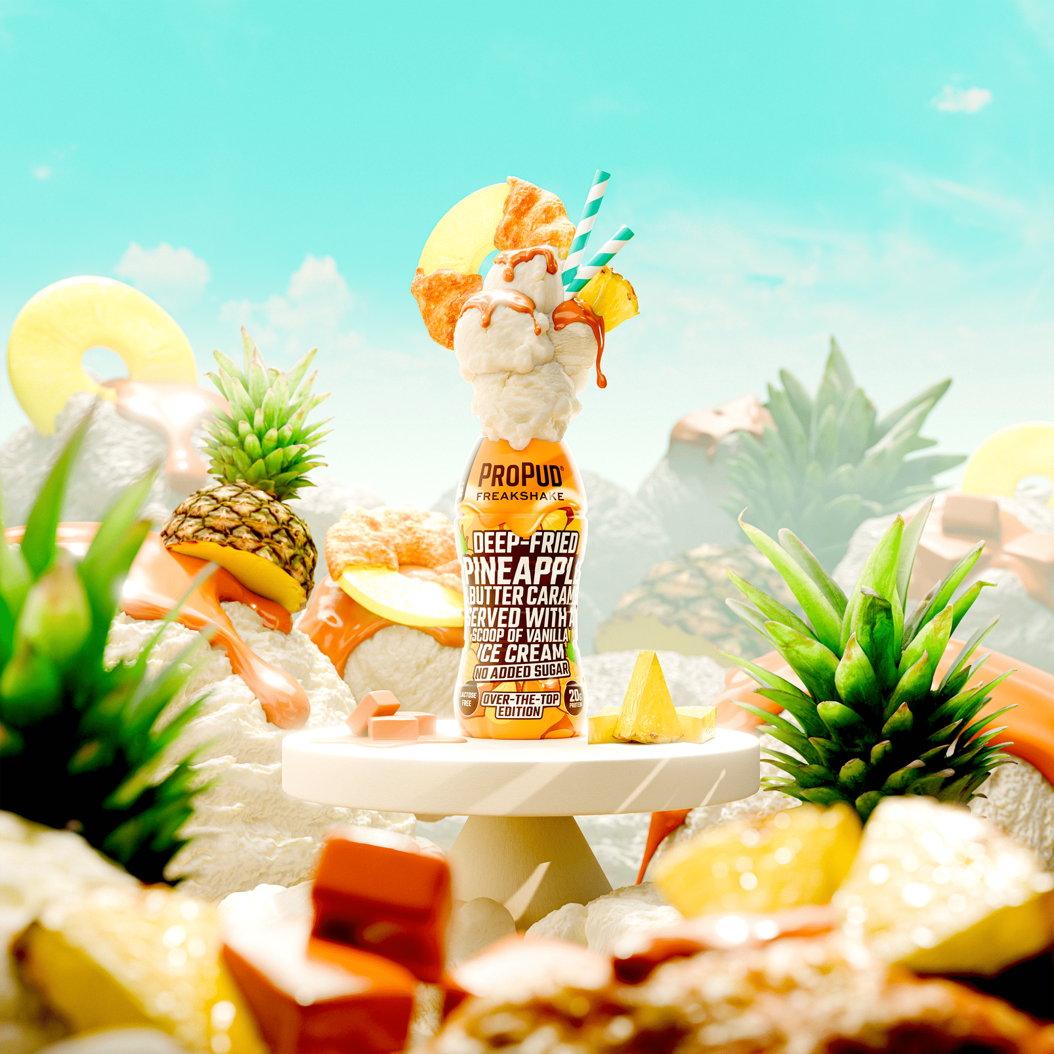 NJIE ProPud Pineapple Caramel Protein Shake 330 ml