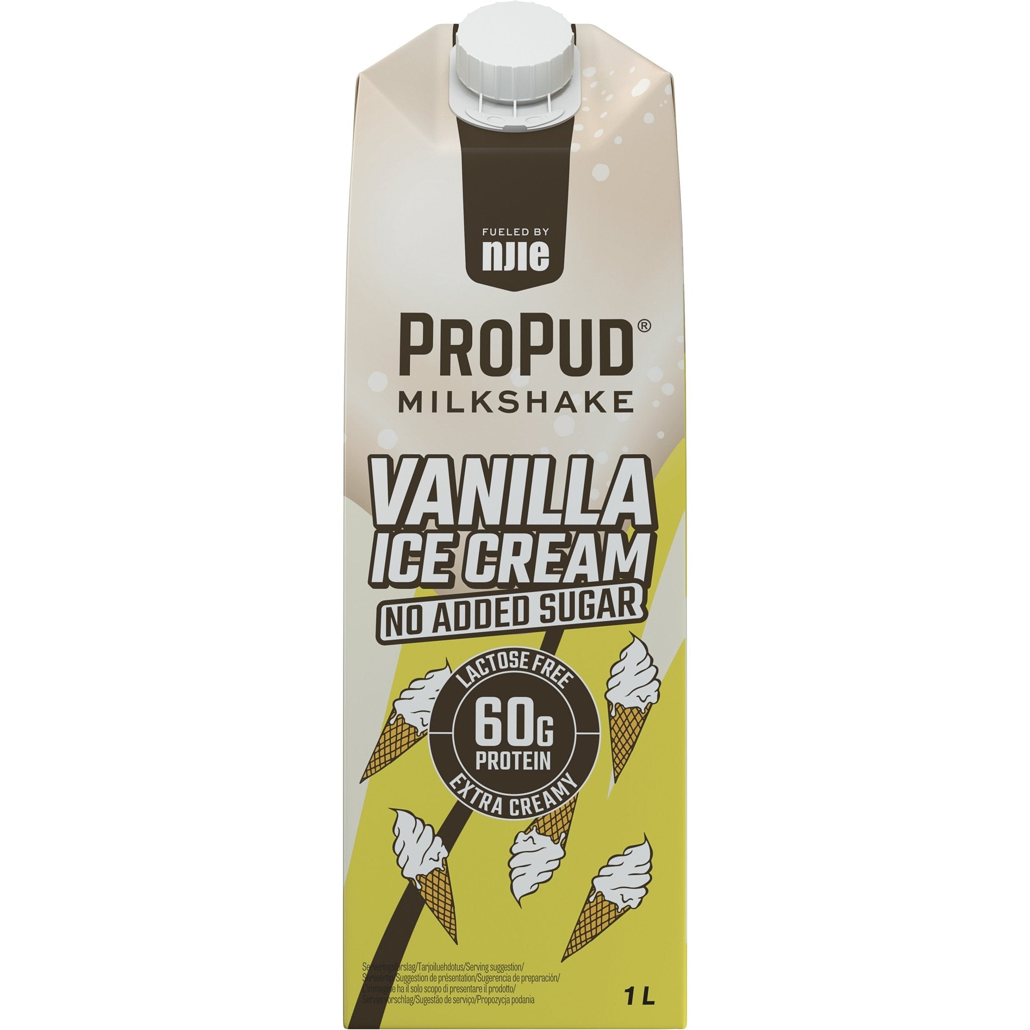 NJIE ProPud Vanilla Ice Cream Protein Shake 1 L