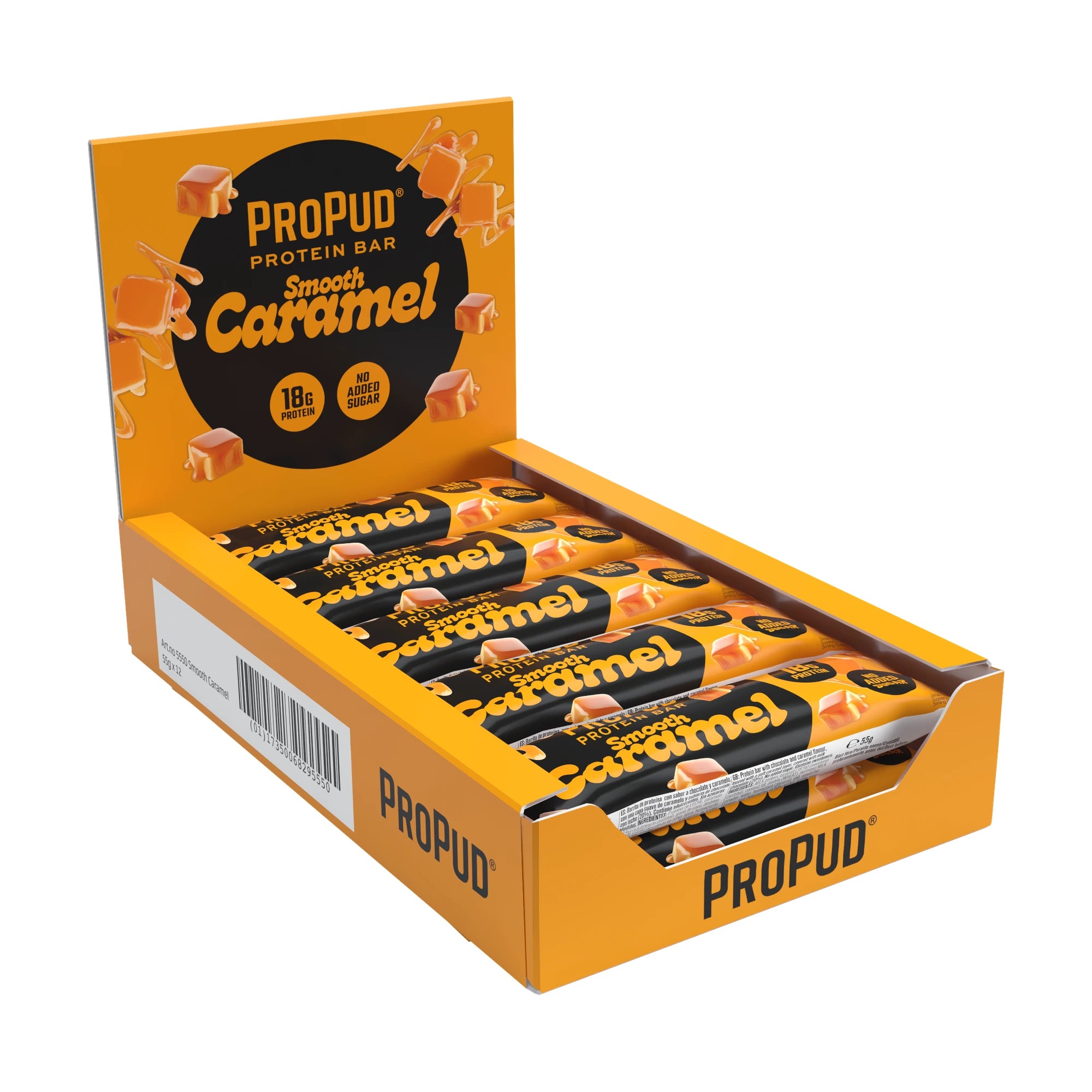 NJIE ProPud Smooth Caramel Protein Bar Box of 12