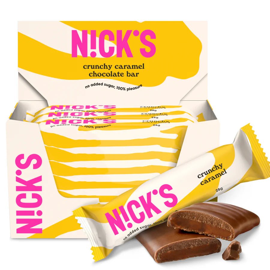 NICK’S Crunchy Caramel Chocolate Bar Box of 21