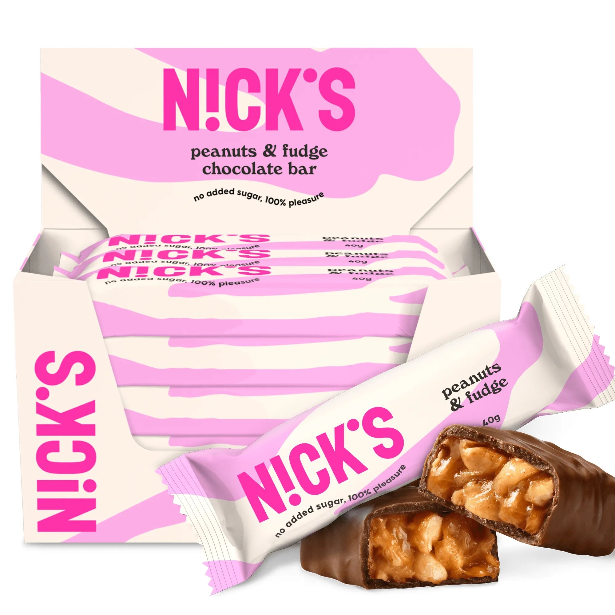 NICK’S Peanuts n’ Fudge Chocolate Bar Box of 15