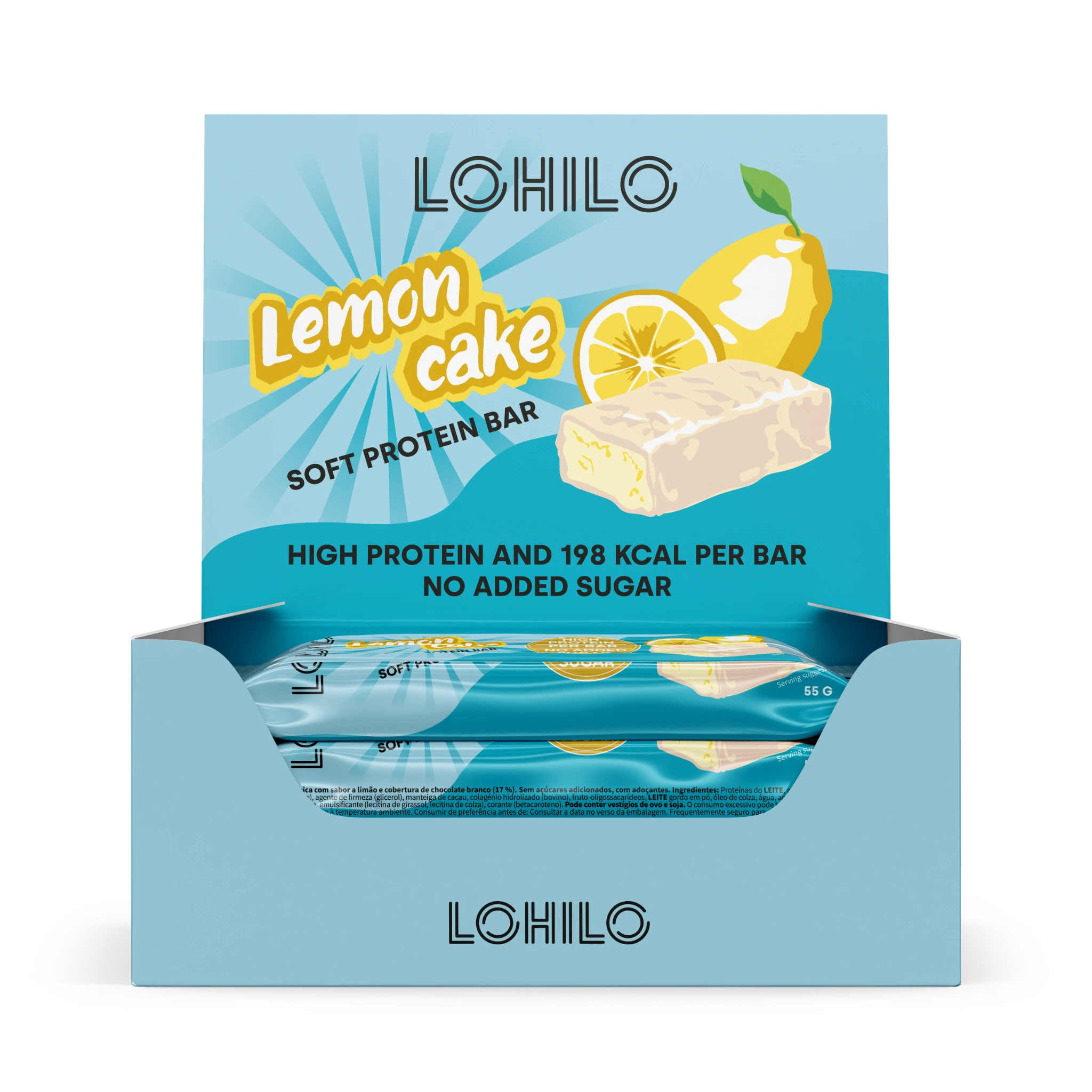 LOHILO Lemon Protein Bar Box of 12