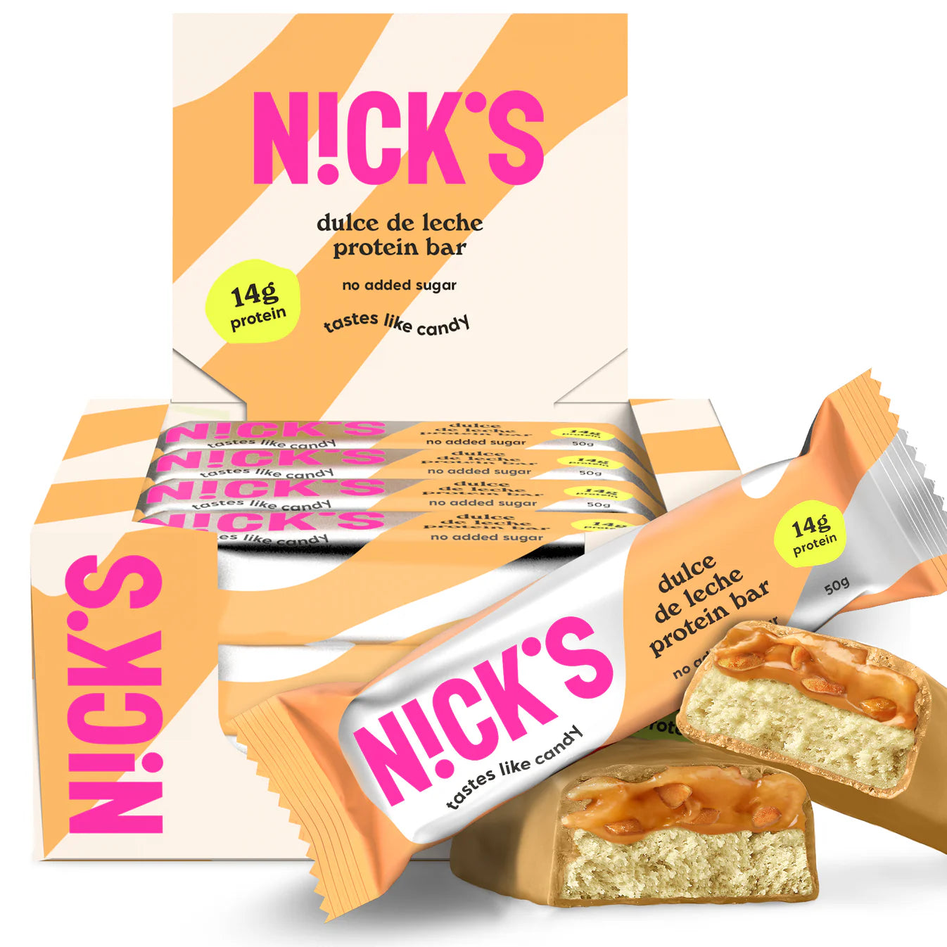 NICK'S Dulce de Leche Protein Bar Box of 12