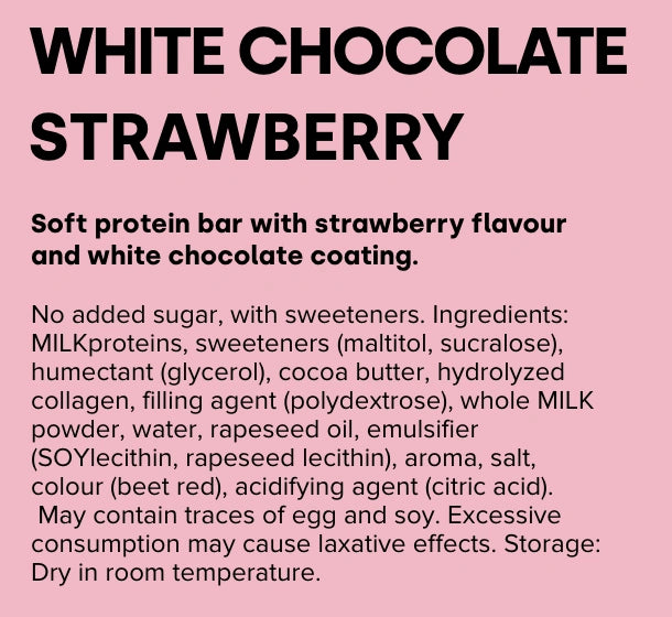 Olu proteīna batoniņš "baltais šokolādes zemeņu" 55g