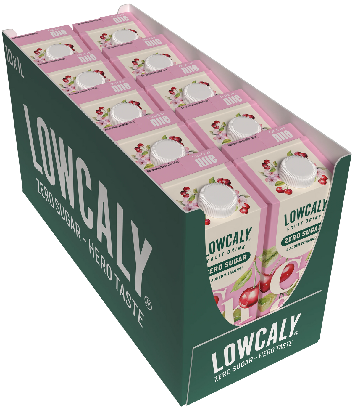 Lowcaly ķiršu bezcukura augļu dzēriens 1L