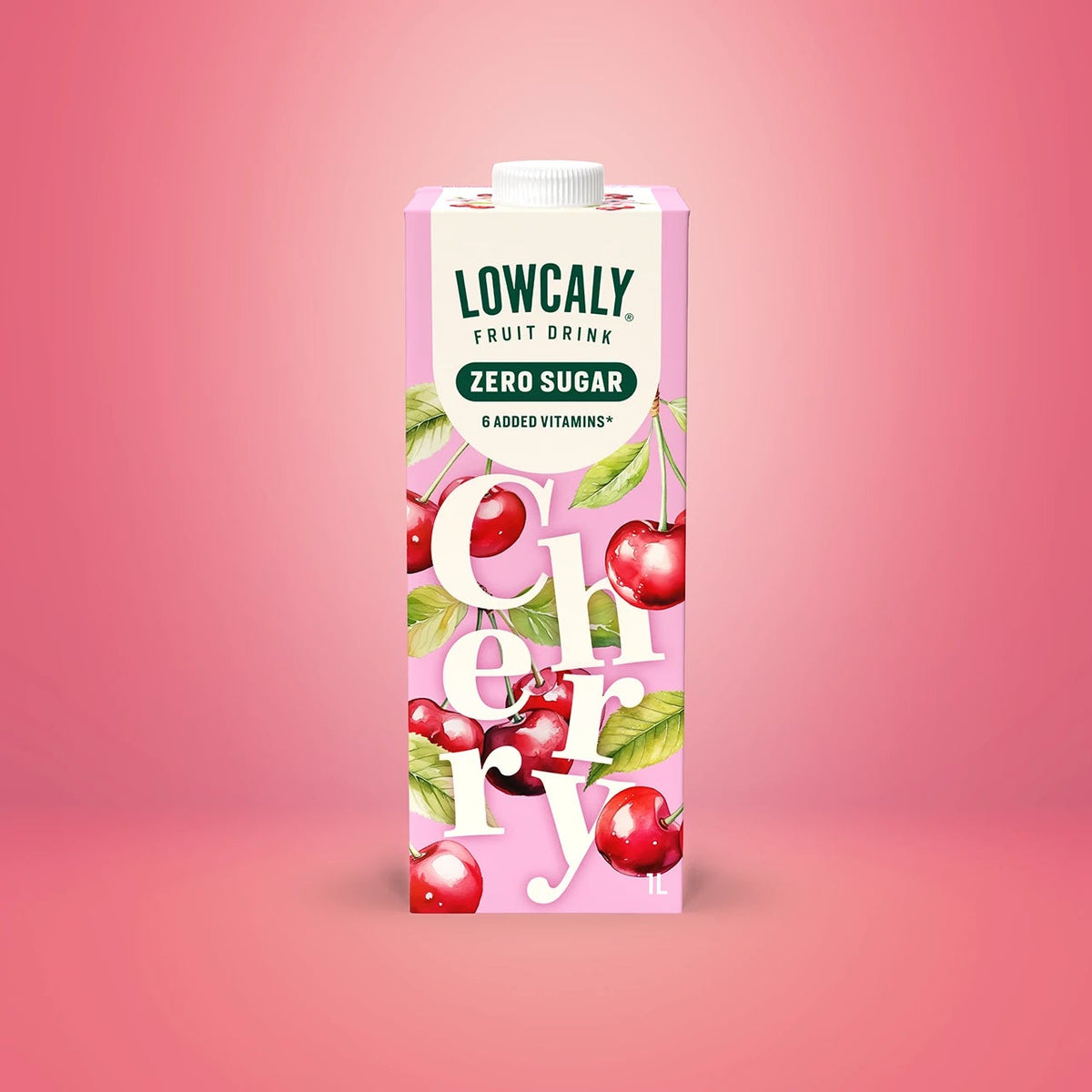 Lowcaly ķiršu bezcukura augļu dzēriens 1L