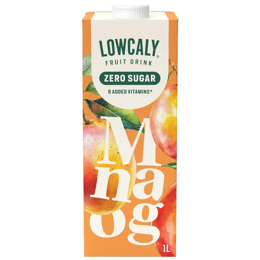 Lowcaly bezcukura augļu dzēriens "mango" 1L