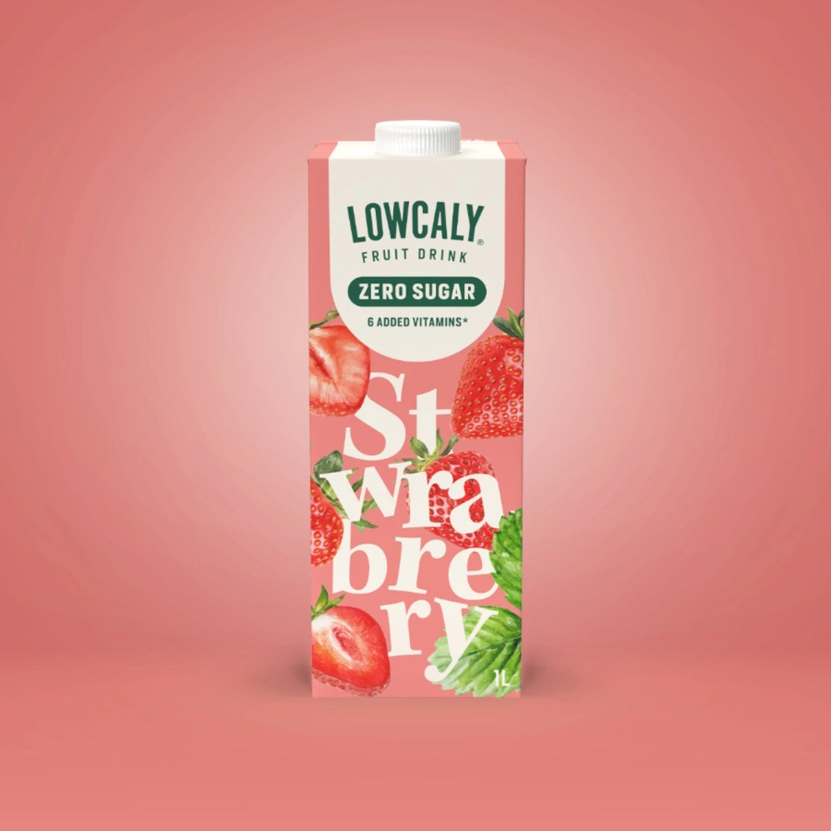 NJIE Lowcaly Strawberry Sugar-Free Fruit Drink Box of 10