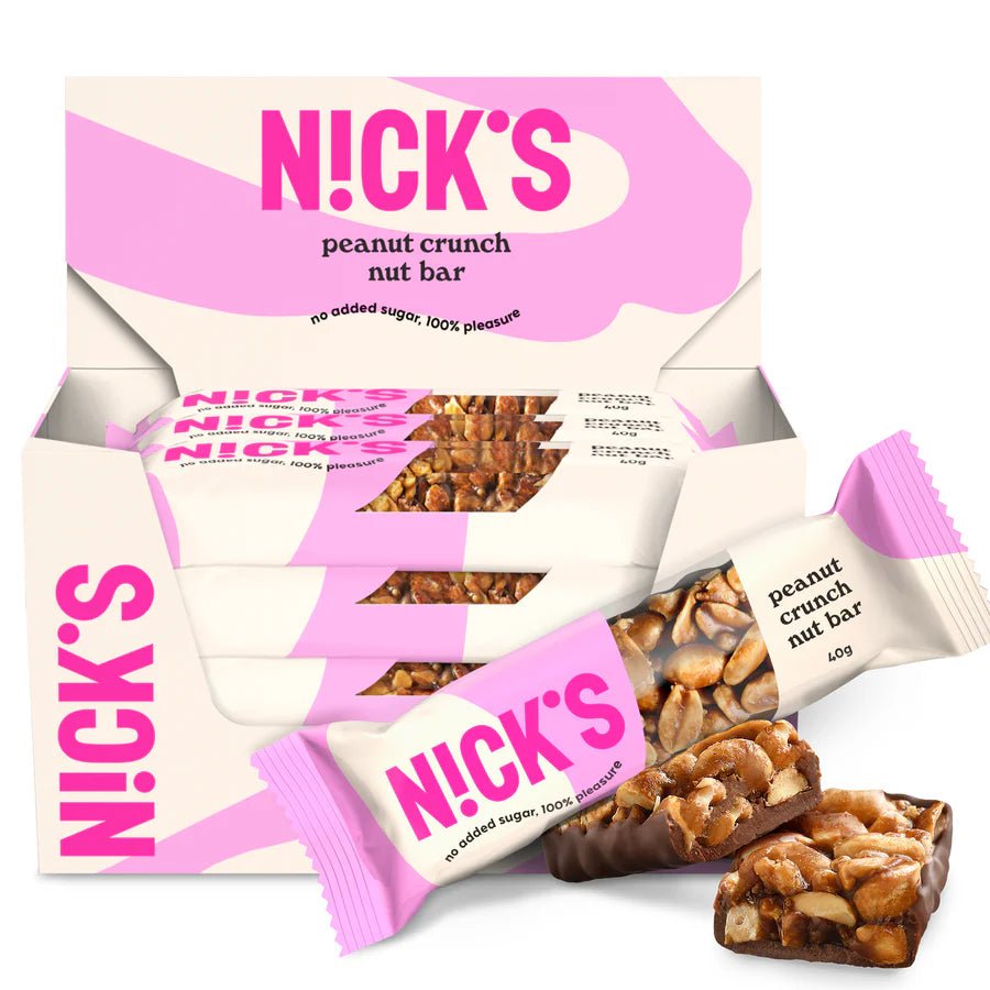 NICK’S Peanut Crunch Nut Bar Box of 12