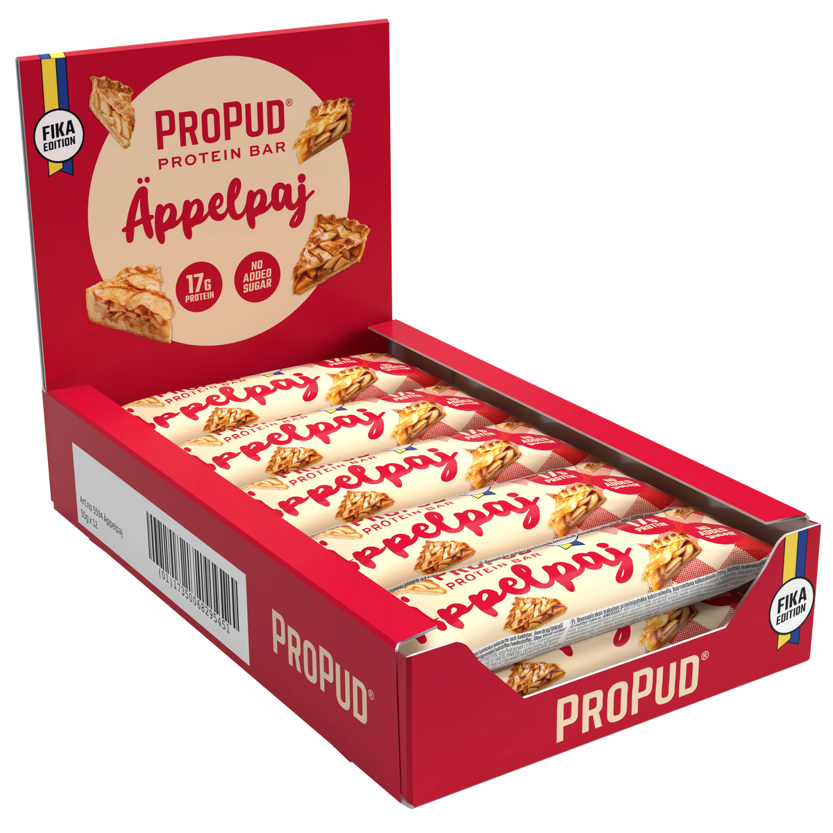 ProPud Äppelpaj Protein Bar 55g Box of 12