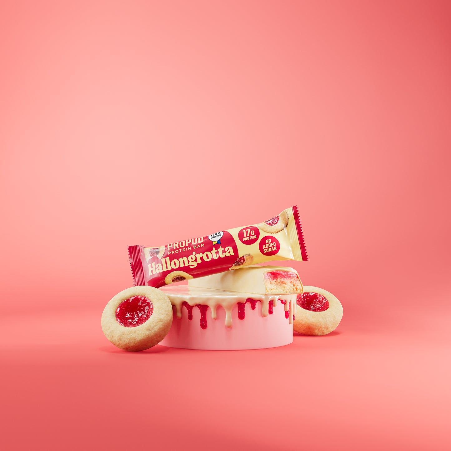 ProPud proteiinibatoon "hallongrotta" 55g