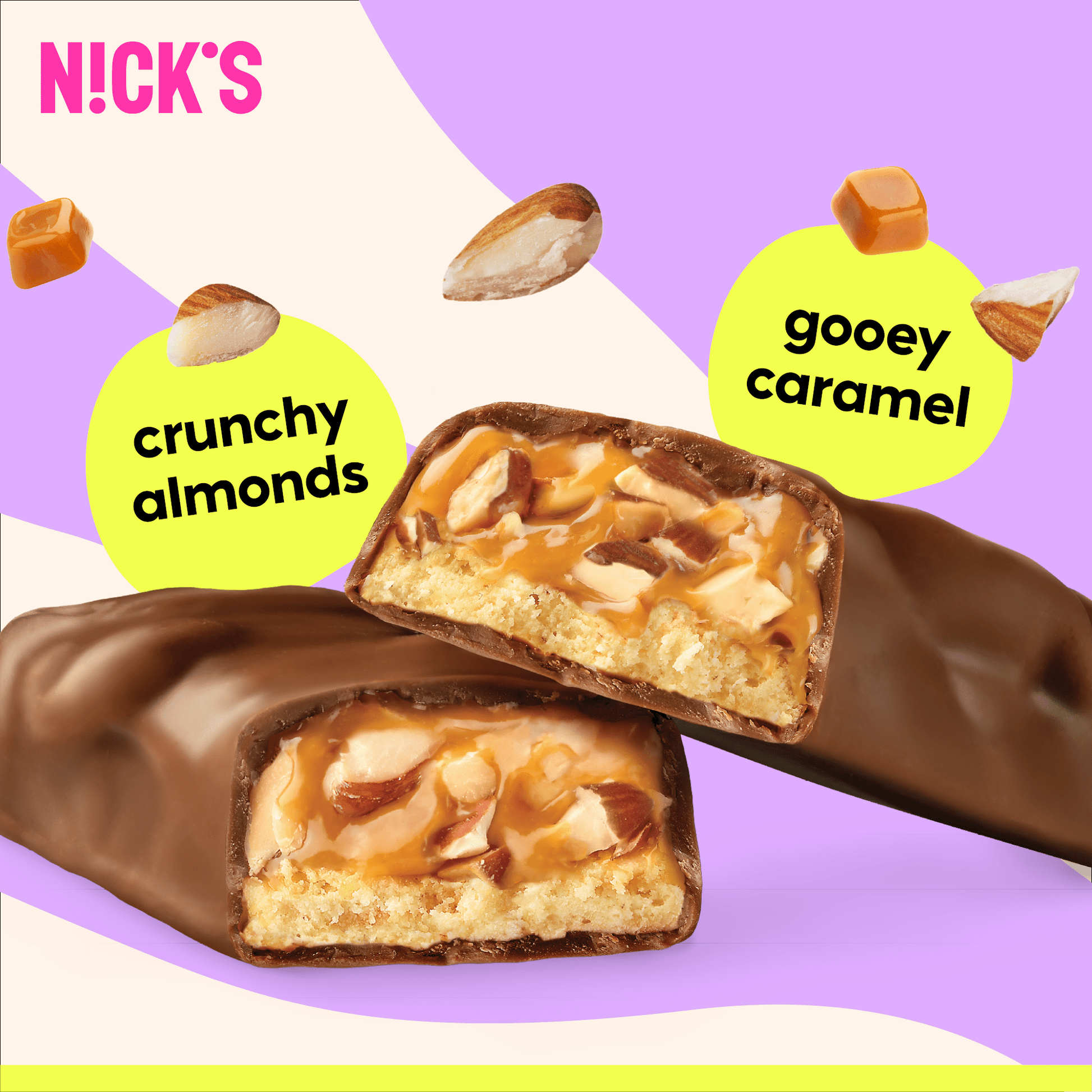 NICK'S - Proteiinibatoon "almond caramel" 50g - njom.ee