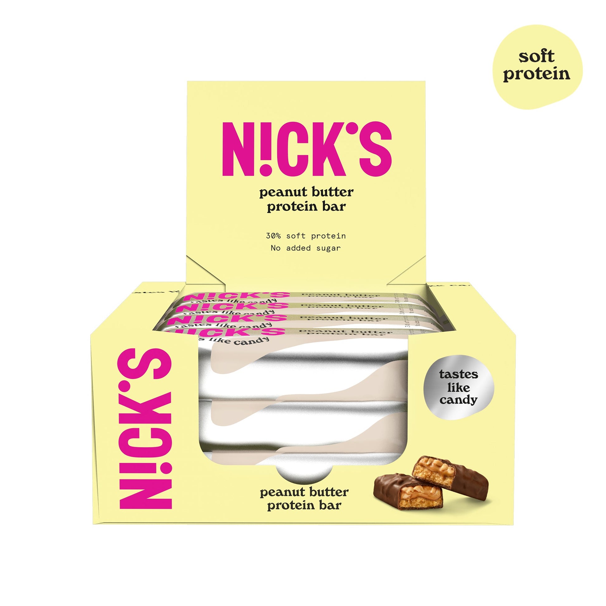 NICK'S - Proteiinibatoon "peanut butter" 12 x 50g - njom.ee