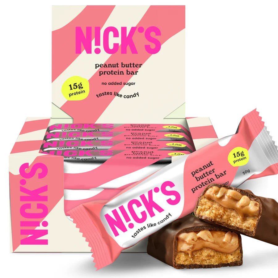 NICK'S Peanut Butter Protein Bar Box of 12