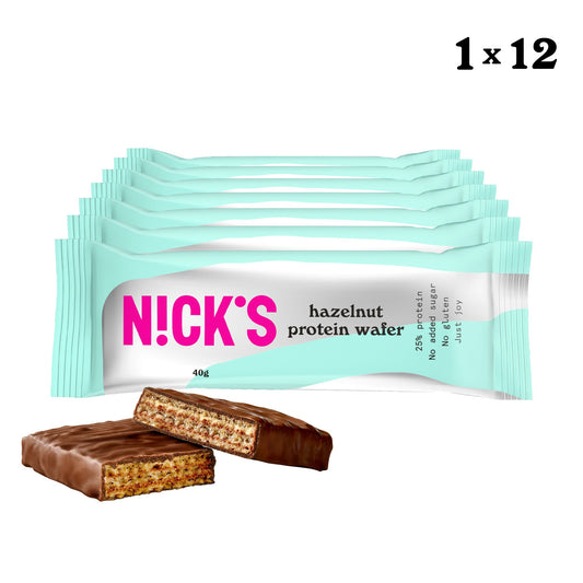 NICK'S - Proteiinivahvel "hazelnut" 12 x 40g - njom.ee