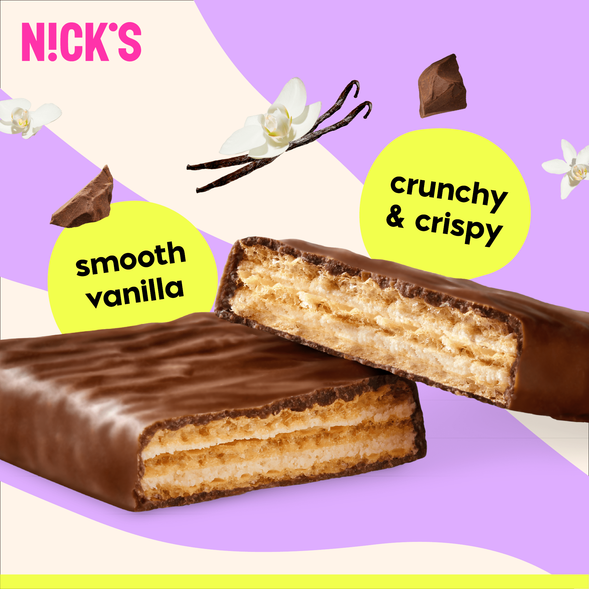 NICK'S Vanilla Protein Wafer Box of 12