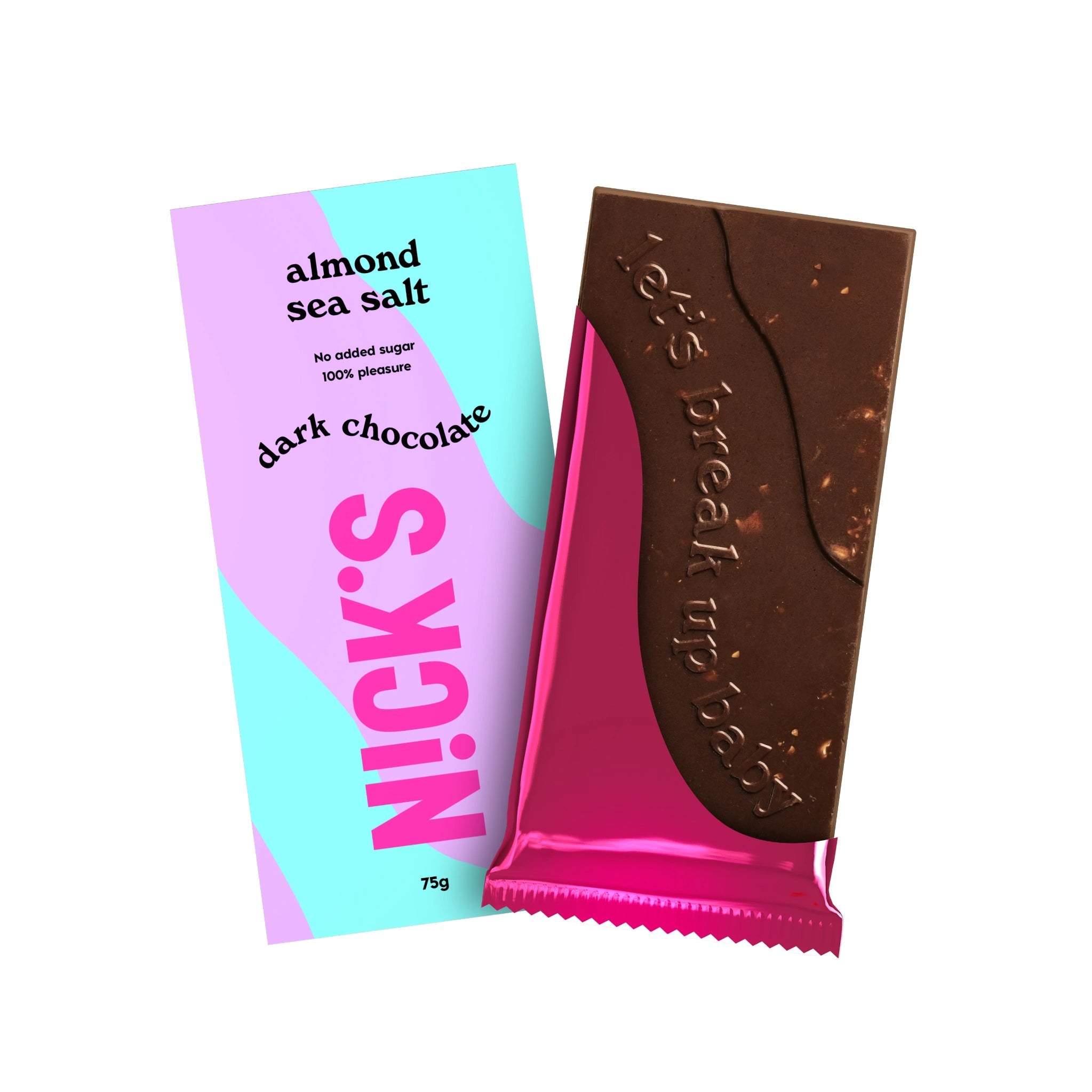 NICK’S Almond Sea Salt Dark Chocolate Bar 75 g