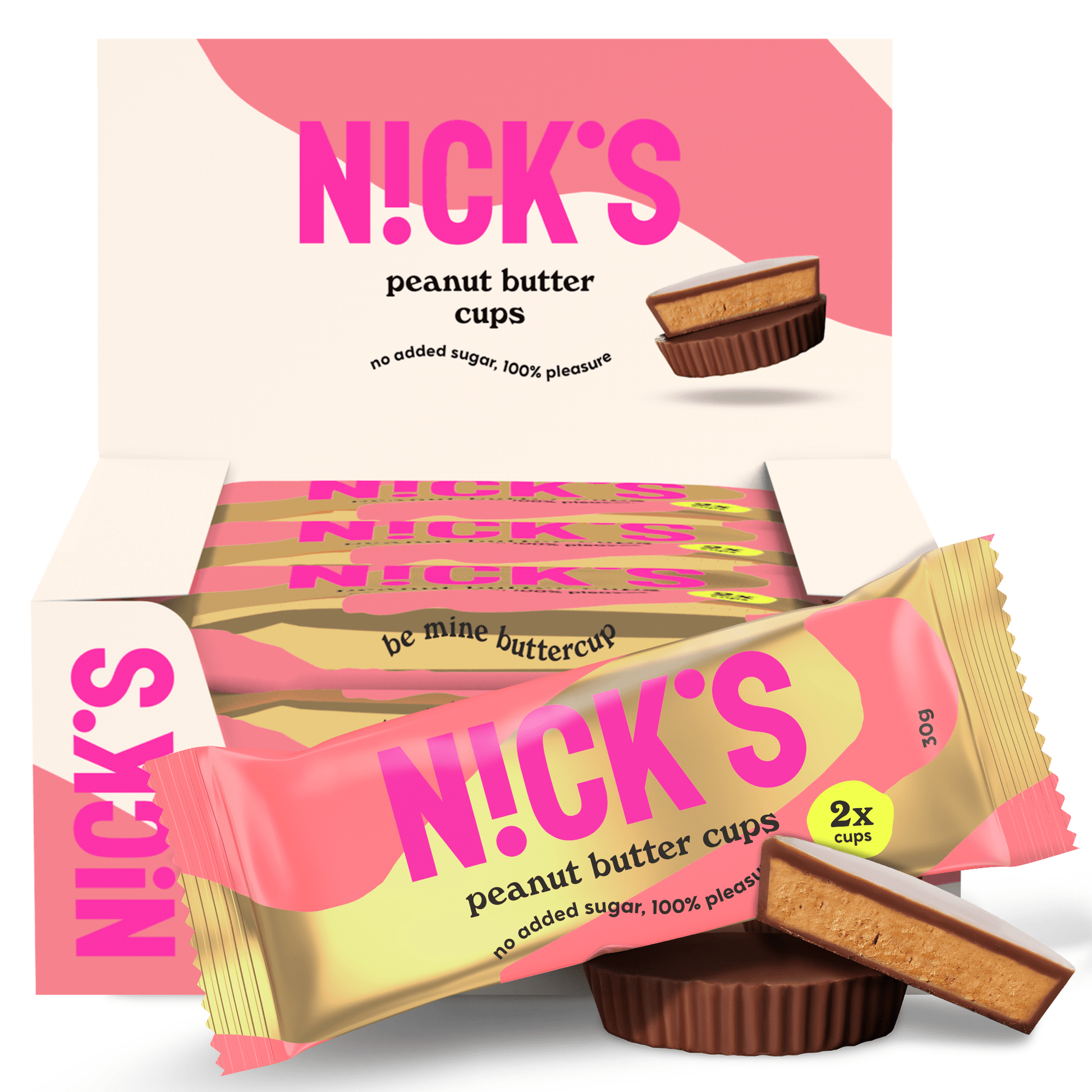 NICK'S - Šokolaaditops maapähklikreemiga 12 x 30g (2x15g) - njom.ee