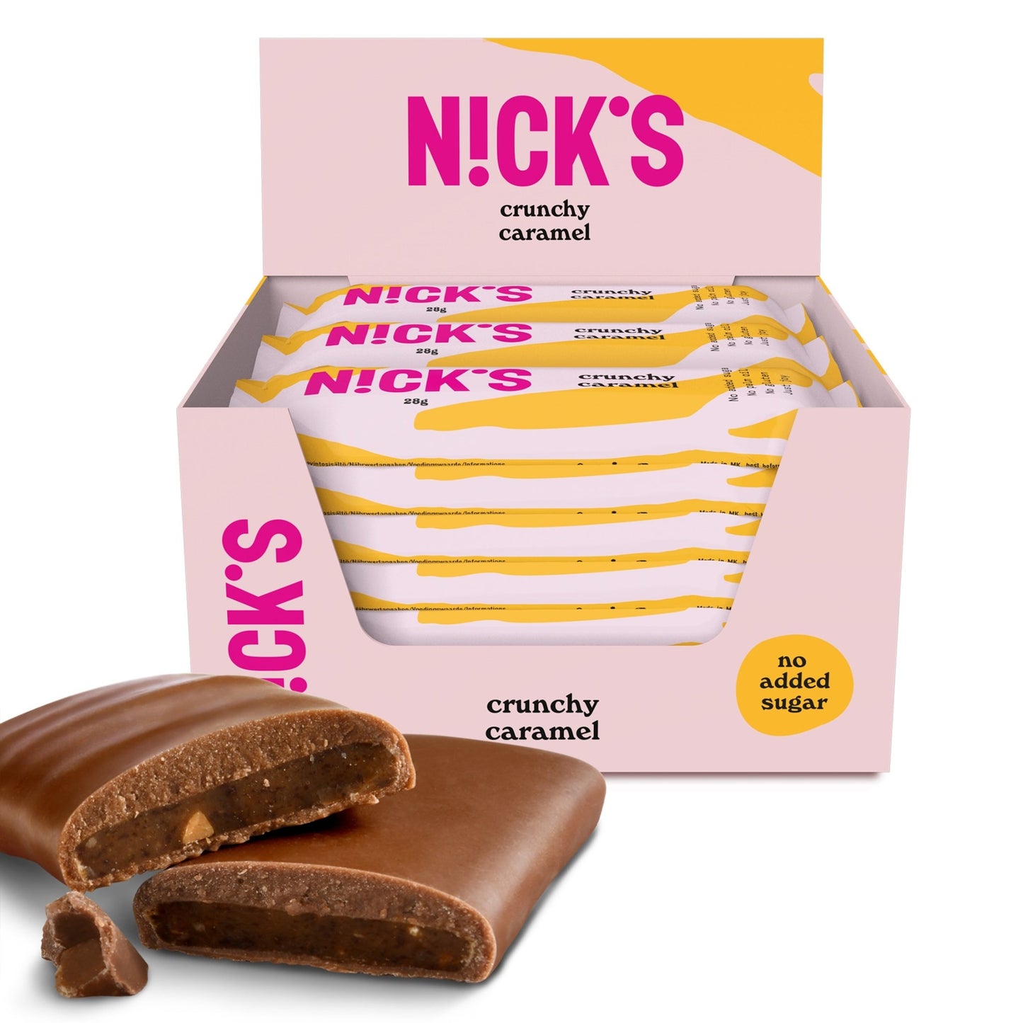 NICK'S-Šokolaad "crunchy caramel" 21 x 28g - njom.ee